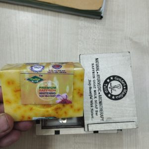 Tulip Natural, ayurvedic,aromatherapy safron goat mulk soap bar